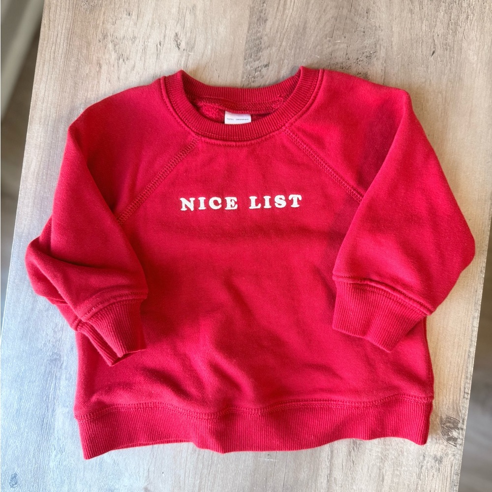 Carter's Red 'Nice List' Kids Sweatshirt